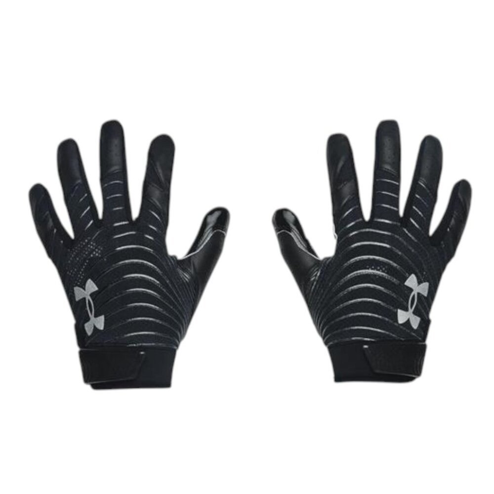 Under Armour Men's Blur Football Gloves Size XL Super Sticky Glue Grip Black NWT